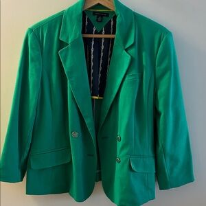 Tommy Hilfiger Green Double Breasted Blazer Size 10